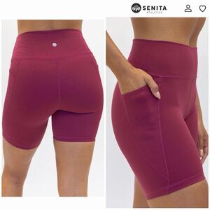 Senita Athletics Women's Size Small S Purple High Waist Bike Athletic Shorts